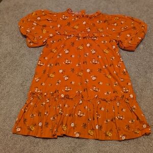 Janie and Jack Orange Floral Girls Dress